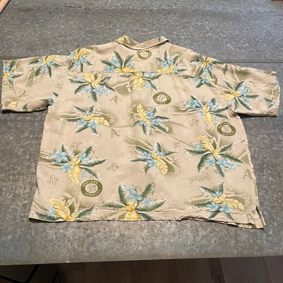 Vintage Oakland A's Athletics Lee Spot Hawaiian Shirt Mens XXL Tropical Hawaii - Picture 6 of 9